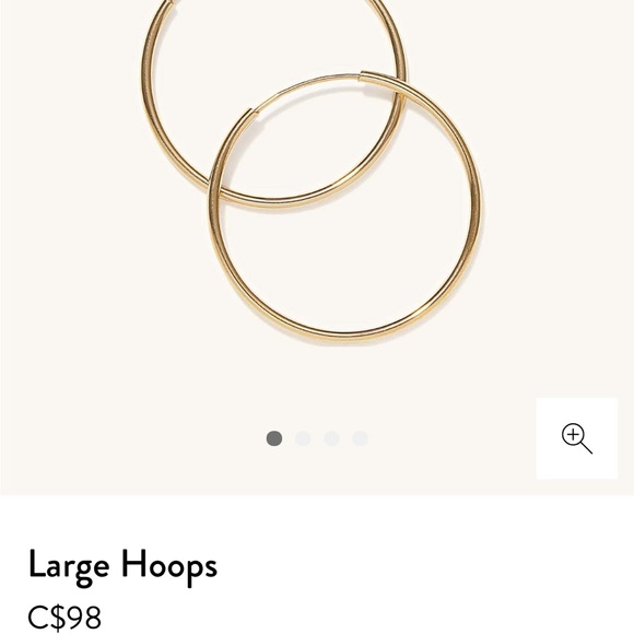 Mejuri 25mm endless hoops. - Picture 4 of 7